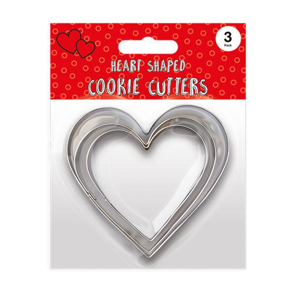 Valentine&#39;s Day Heart Shaped Cookie Cutters | Pack of 3 - Choice Stores