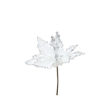 Velvet Glittered Poinsettia with Berries | 22cm - Choice Stores