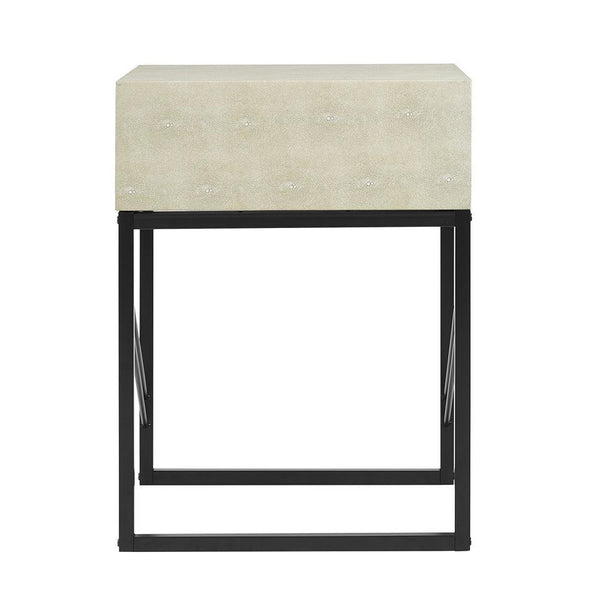 Walker Edison Vetti Drawer Faux Shagreen One Drawer Side Table | 24in - Choice Stores