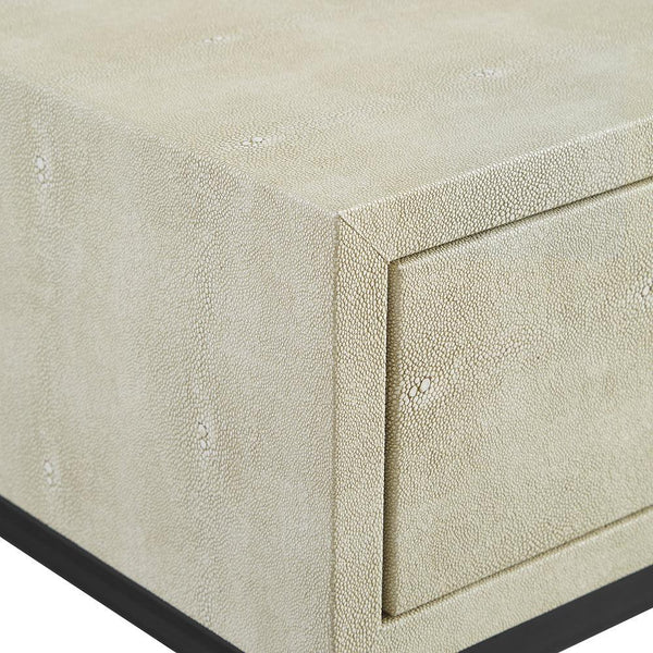 Walker Edison Vetti Drawer Faux Shagreen One Drawer Side Table | 24in - Choice Stores