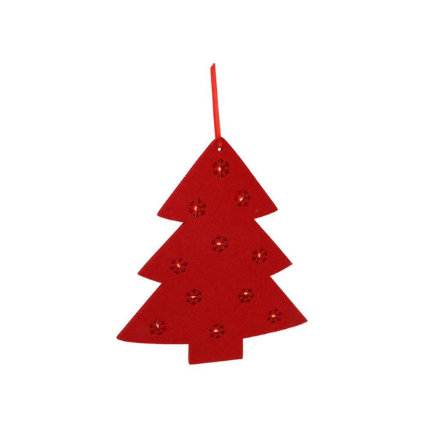 Warm White LED Battery Operated Hanging Christmas Tree Decoration | 37cm - Choice Stores