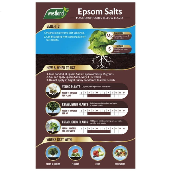 Westland Epsom Salts for Greener Foliage | 1.5kg - Choice Stores