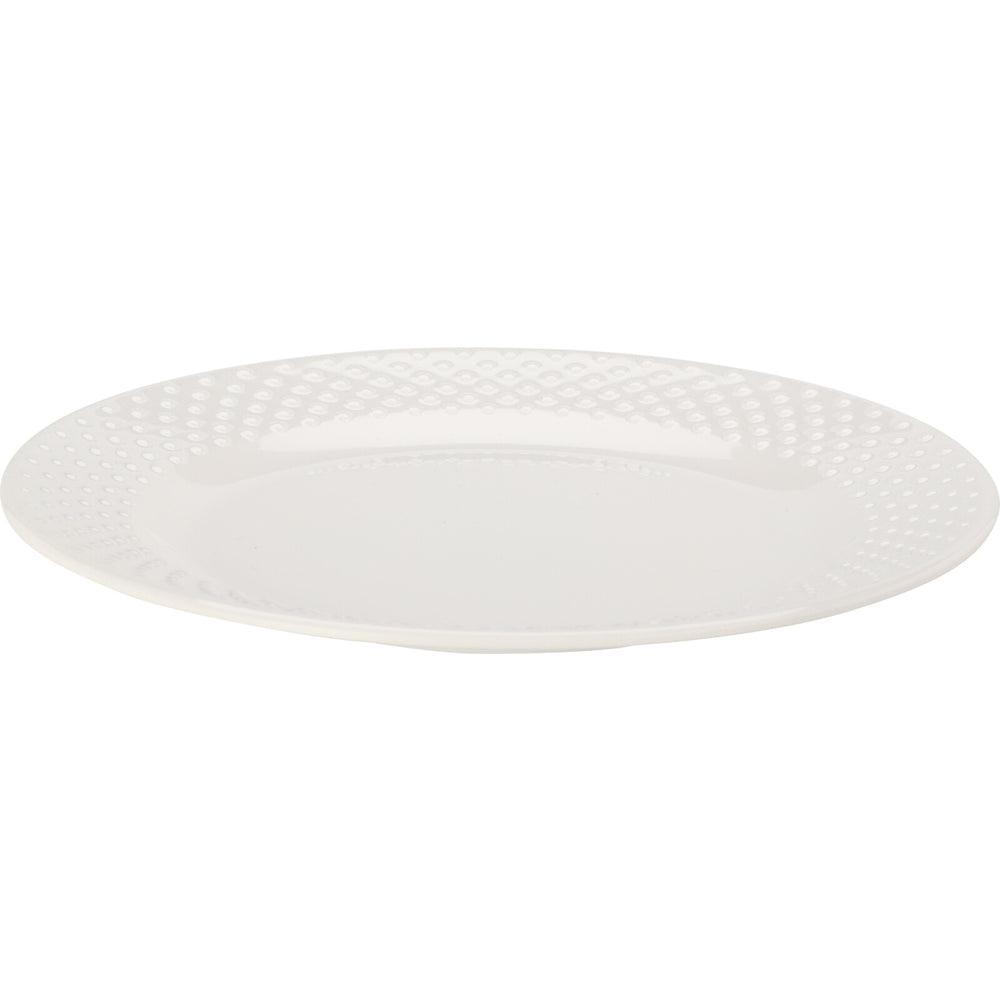 White Melamine Picnic Plate with Dots | 20.3cm - Choice Stores