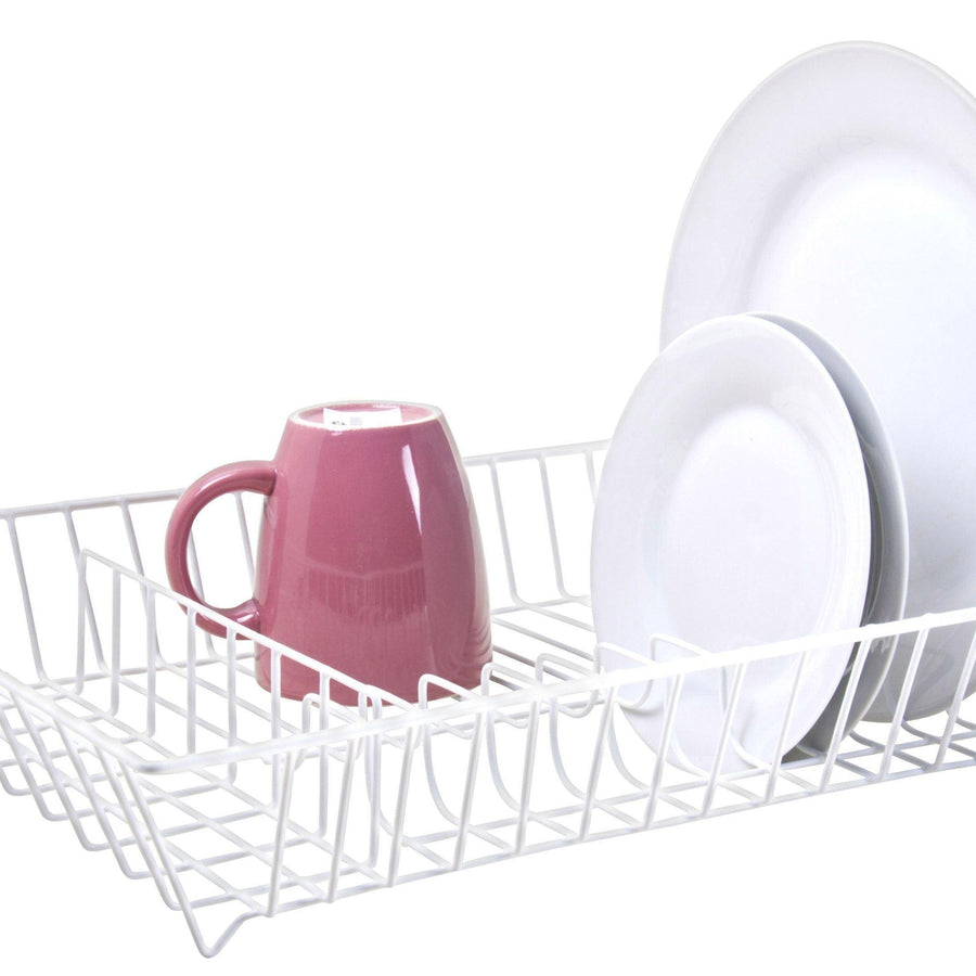 White Metal Dish Drainer | 43 x 35 x 7.5cm - Choice Stores