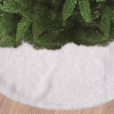 White Snow Effect White Plush Tree Skirt - Choice Stores