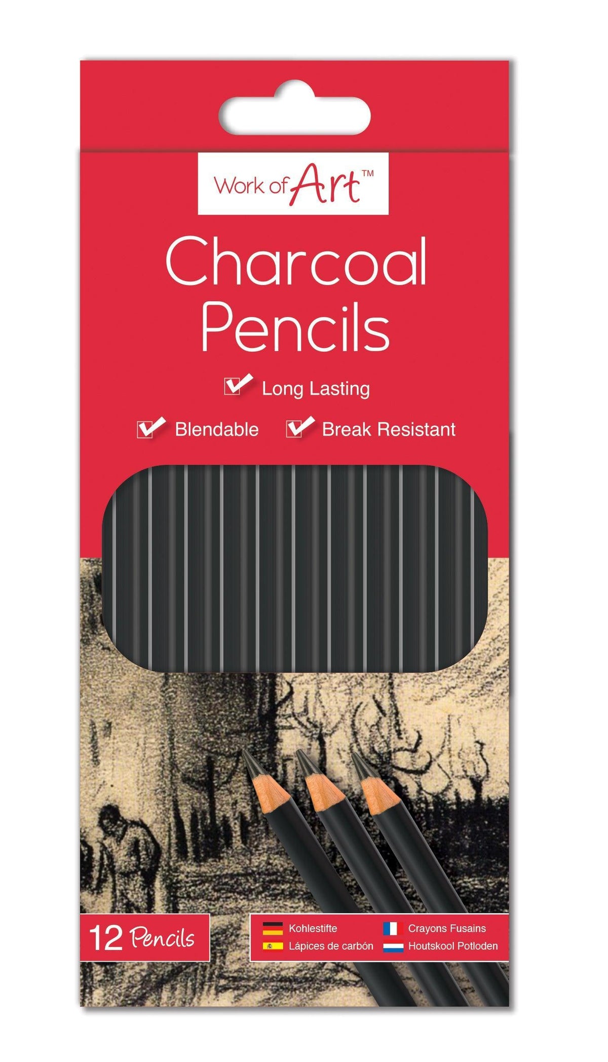 Work of Art Charcoal Pencils | 12 Pack - Choice Stores