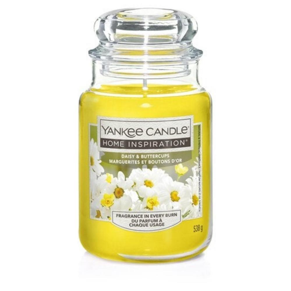 Yankee Candle Daisy &amp; Buttercups | Large Jar 538g | Burn Time: Up to 125 Hours - Choice Stores