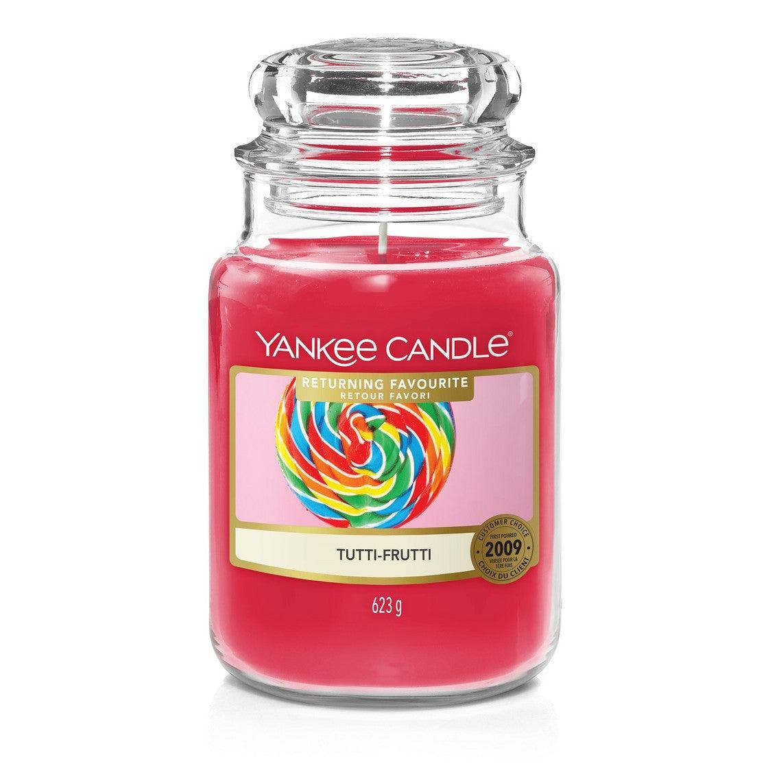 Yankee Candle Tutti Frutti | Large Jar 623g | Burn Time: Up to 150 Hours - Choice Stores