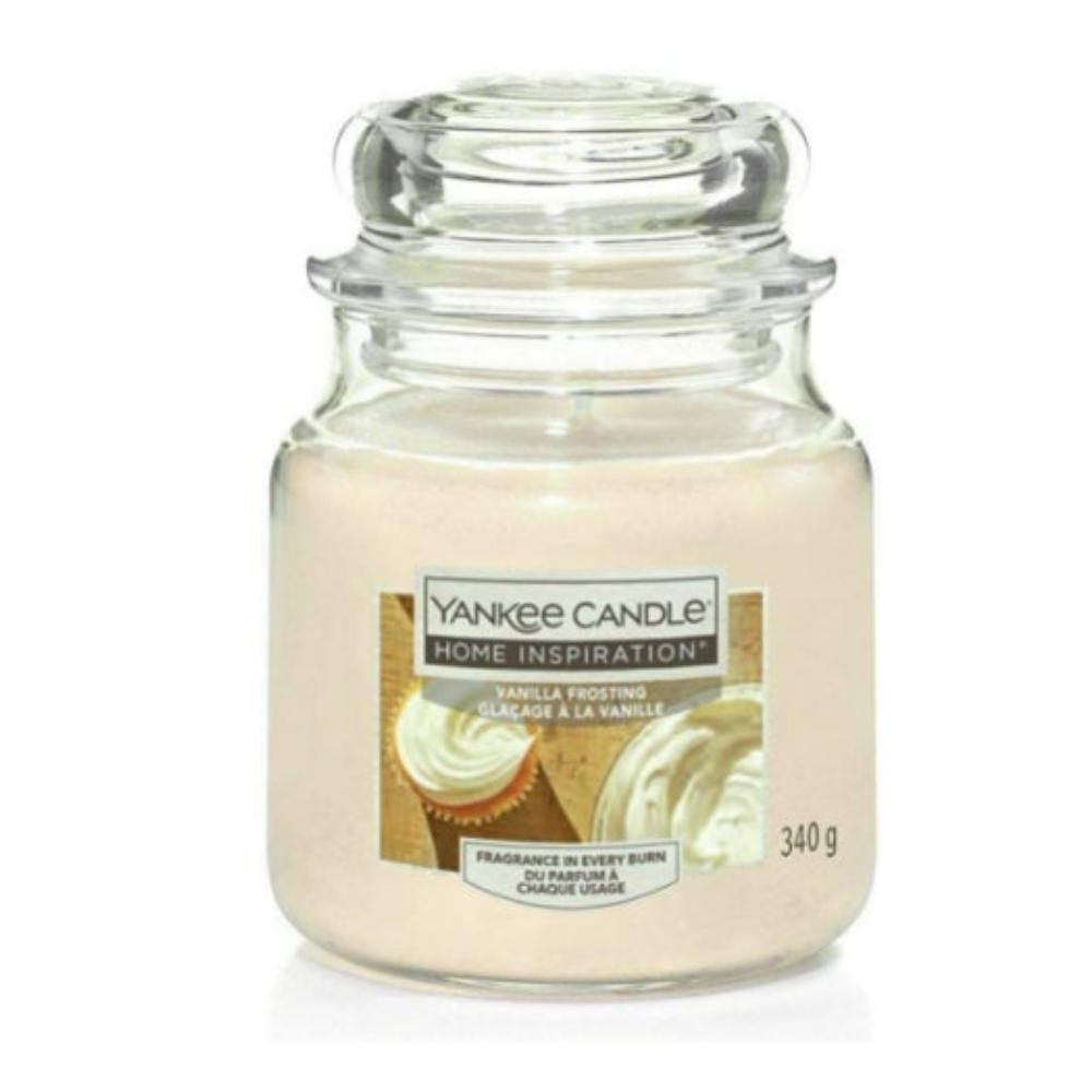 Yankee Candle Vanilla Frosting | Medium Jar 340g | Burn Time: Up to 75 Hours - Choice Stores