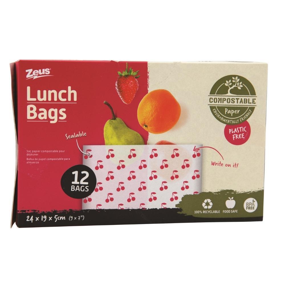 Zeus Compostable Large Lunch Bag | Pack 12 - Choice Stores