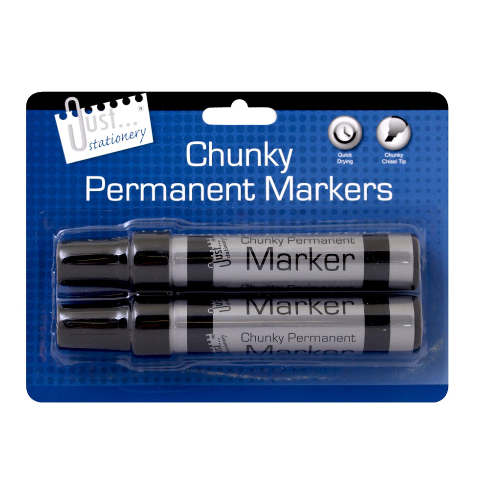 Just Stationery Jumbo Permanent Marker Pack of 2 | Permanent Markers