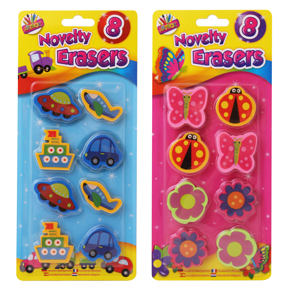 Artbox Novelty Childrens Erasers | Pack of 8