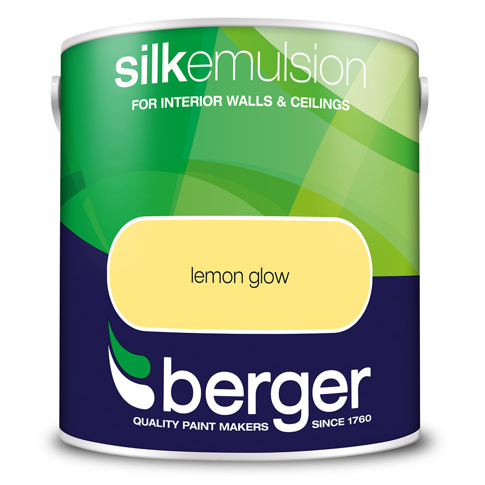berger walls and ceilings silk emulsion paint  lemon glow