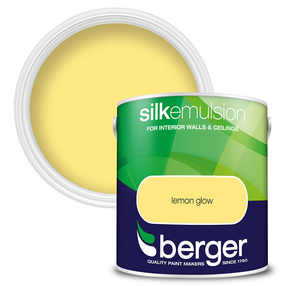 berger walls and ceilings silk emulsion paint  lemon glow