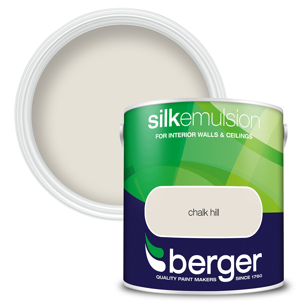 berger walls and ceilings silk emulsion paint  chalk hill