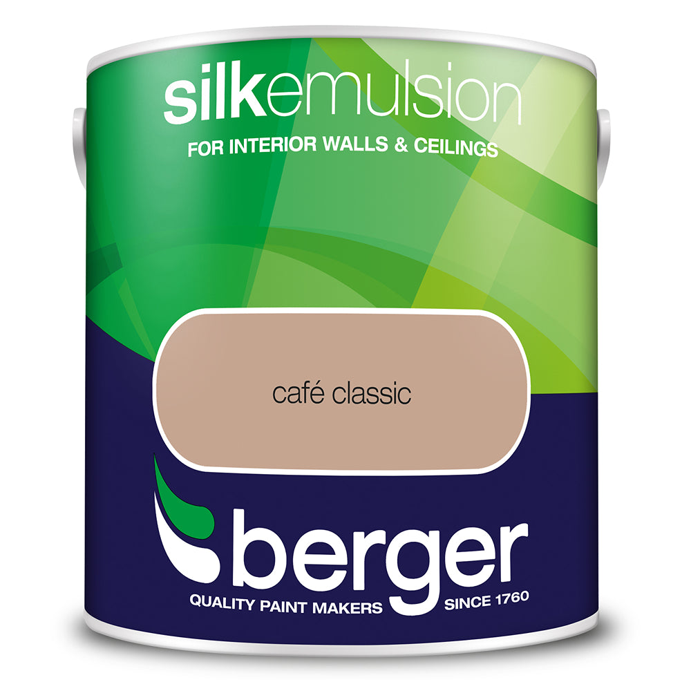berger walls and ceilings silk emulsion paint  cafe classic