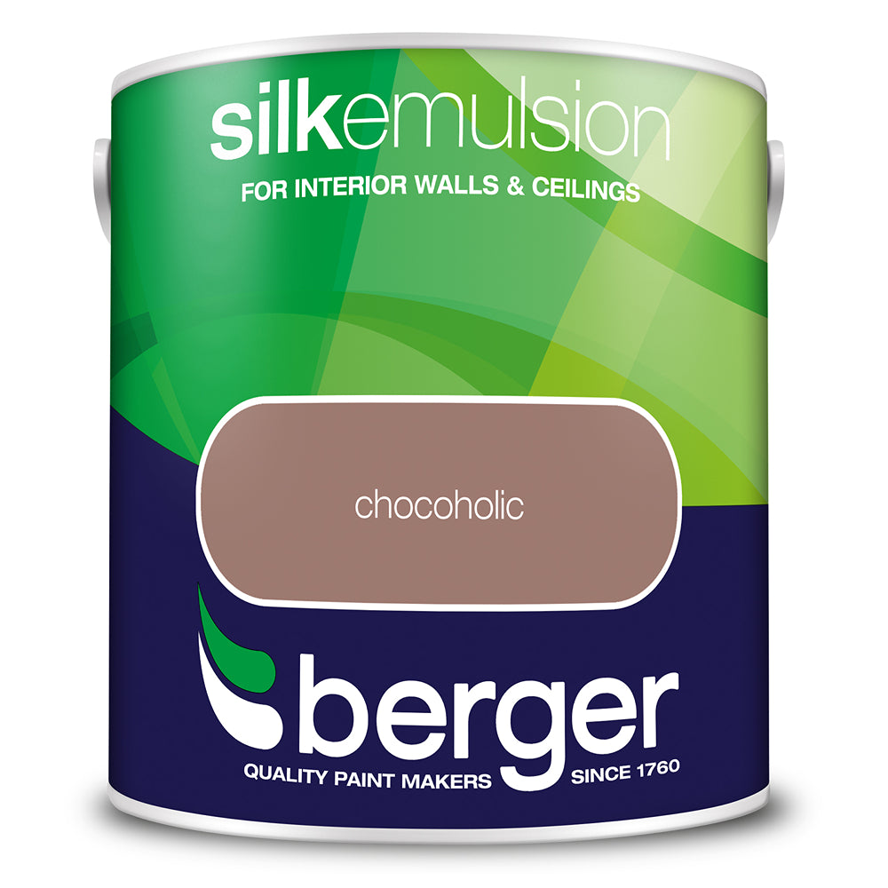 berger walls and ceilings silk emulsion paint  chocoholic