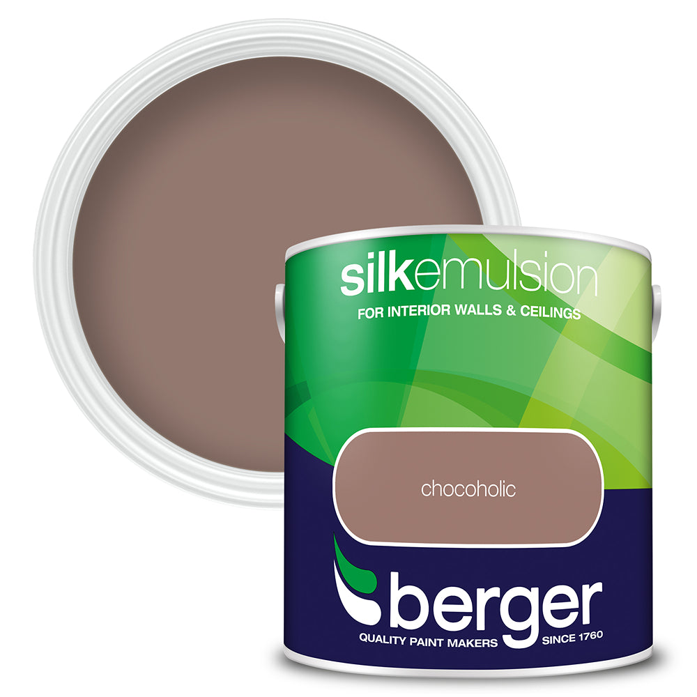 berger walls and ceilings silk emulsion paint  chocoholic