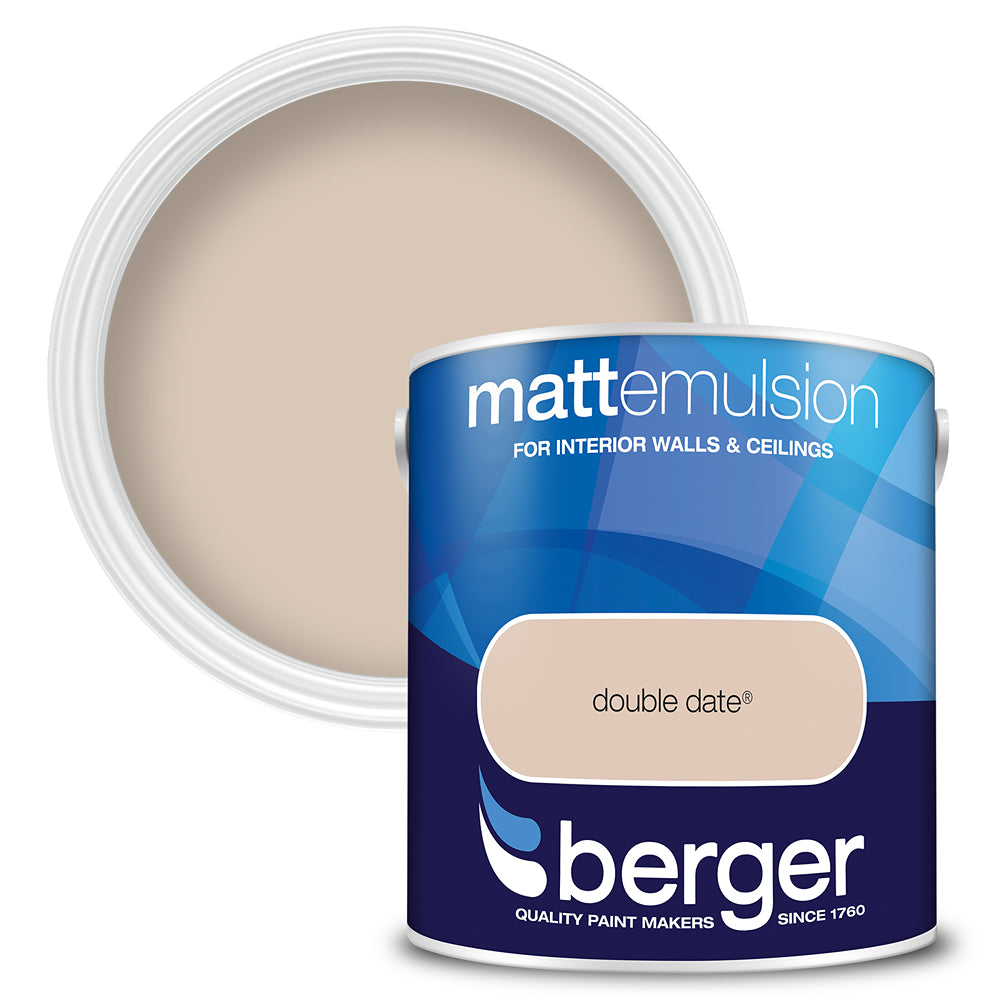 berger walls and ceilings matt emulsion paint  double date