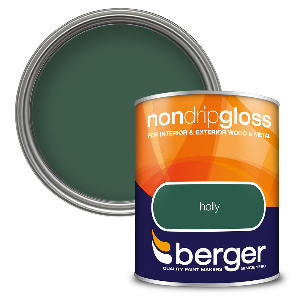 berger non drip gloss interior and exterior paint  holly