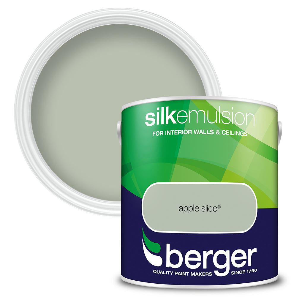 berger walls and ceilings silk emulsion paint  apple slice