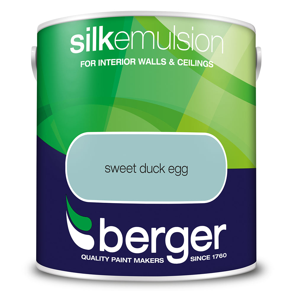 berger walls and ceilings silk emulsion paint  sweet duck egg