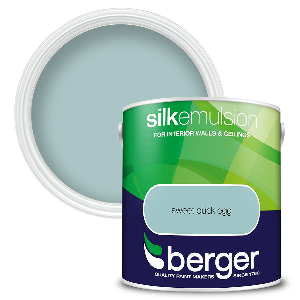 berger walls and ceilings silk emulsion paint  sweet duck egg