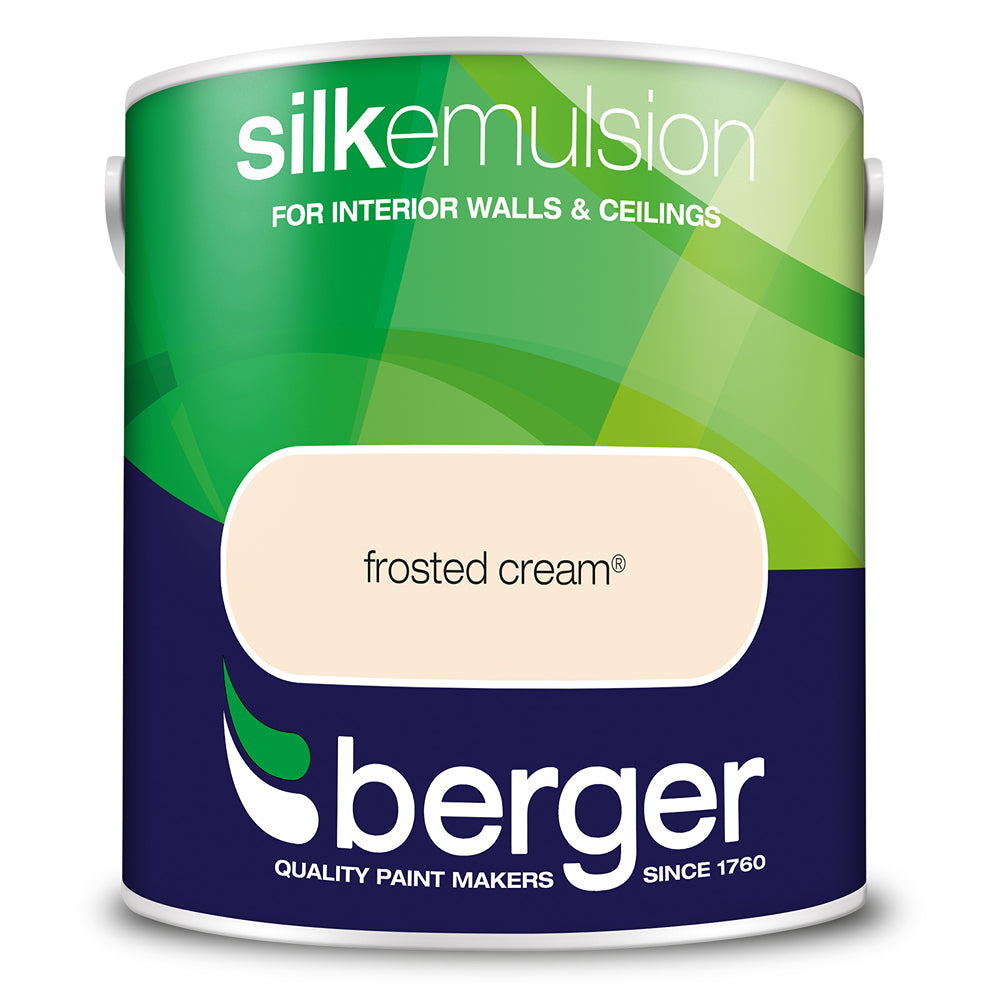 berger walls and ceilings silk emulsion paint  frosted cream