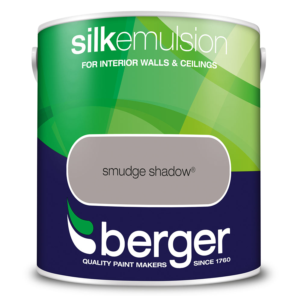 berger walls and ceilings silk emulsion paint  smudge shadow