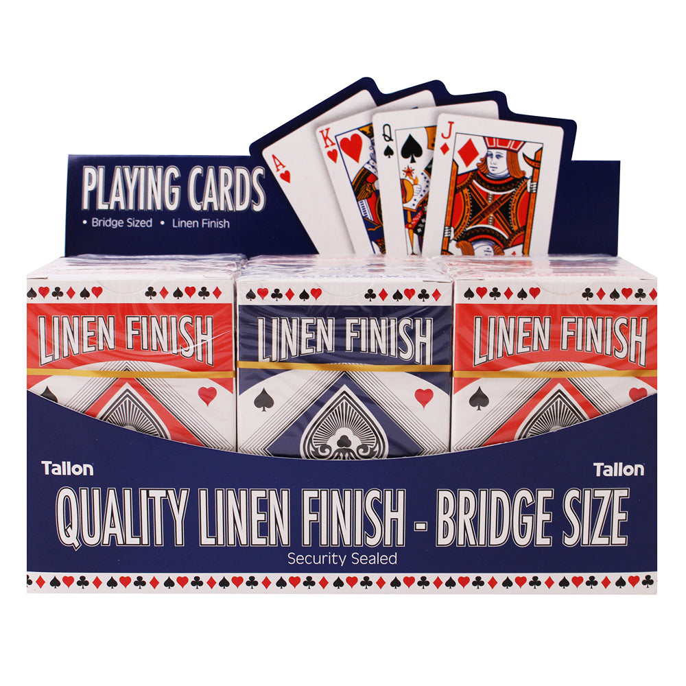 Tallon Bridge Size Playing Cards With Linen Finish