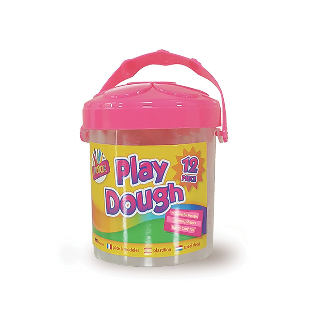 Artbox 12 Piece Play Dough Tub With 3 Cutting Shapes