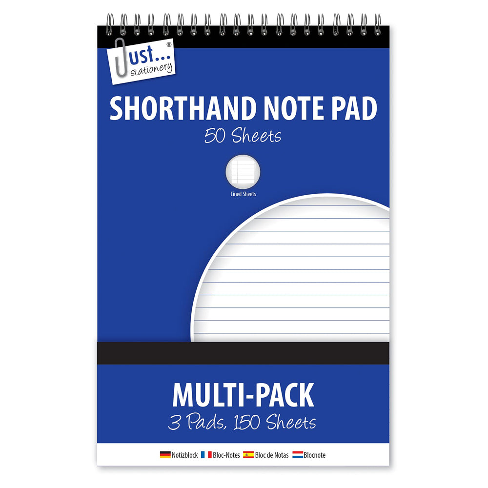 Just Stationery Shorthand Notebook | Pack of 3