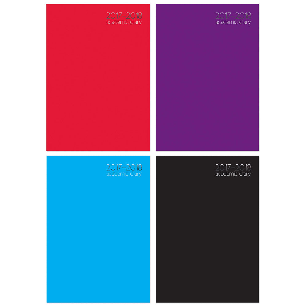 Academic A5 Week To View Hardback Diary | 4 Assorted