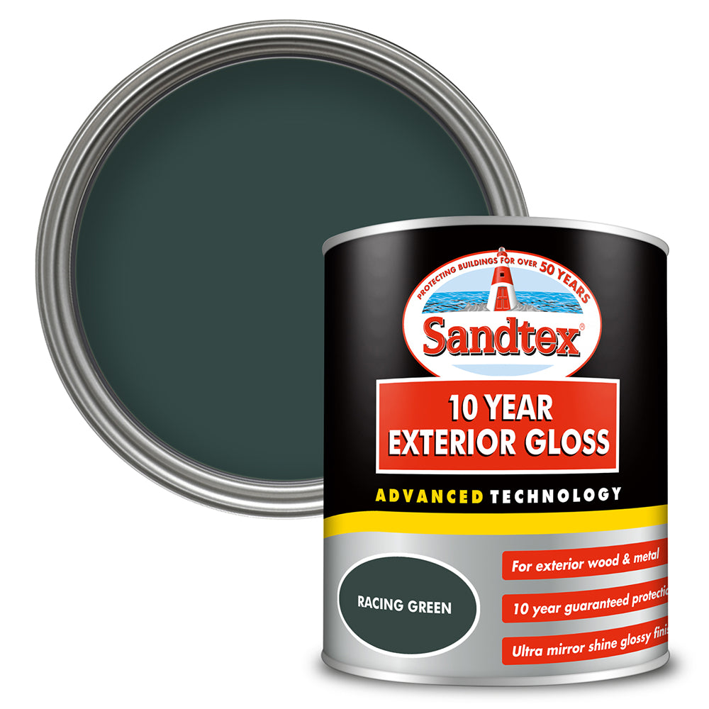 sandtex 10 year exterior gloss metal and wood paint racing green