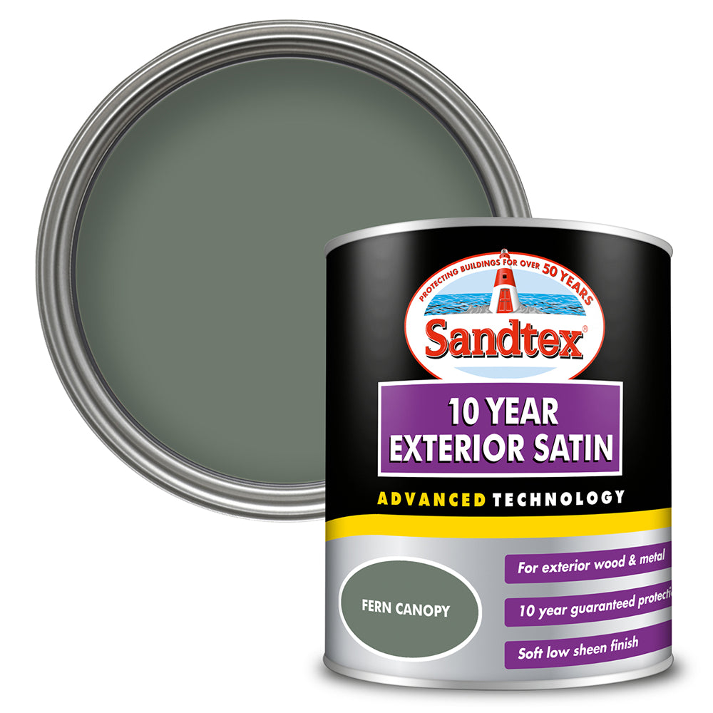 sandtex 10 year exterior satin metal and wood paint fern canopy