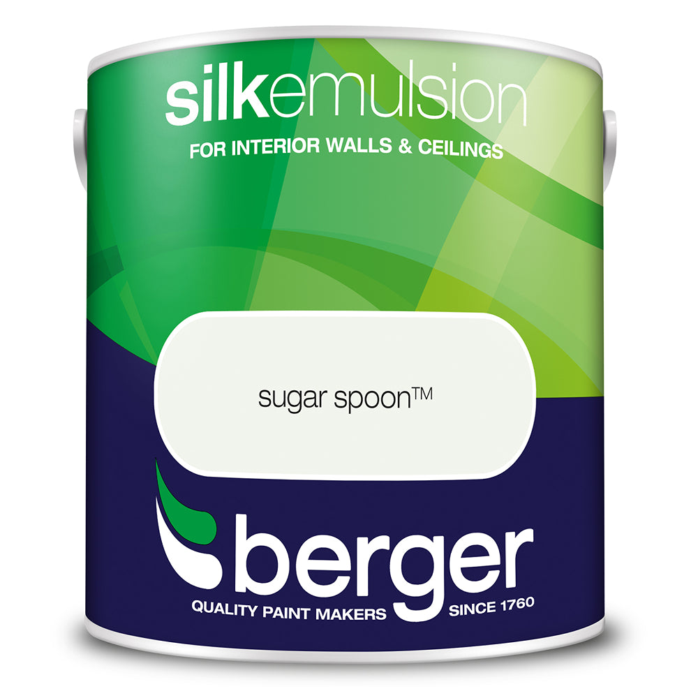berger walls and ceilings silk emulsion paint  sugar spoon