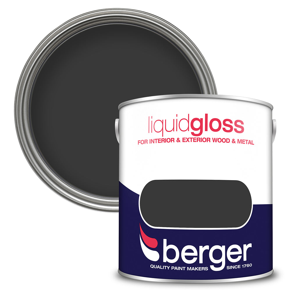 berger liquid gloss interior and exterior paint  black