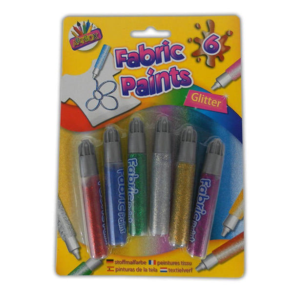 Artbox Fabric Glitter Paints | 6 Assorted - Choice Stores