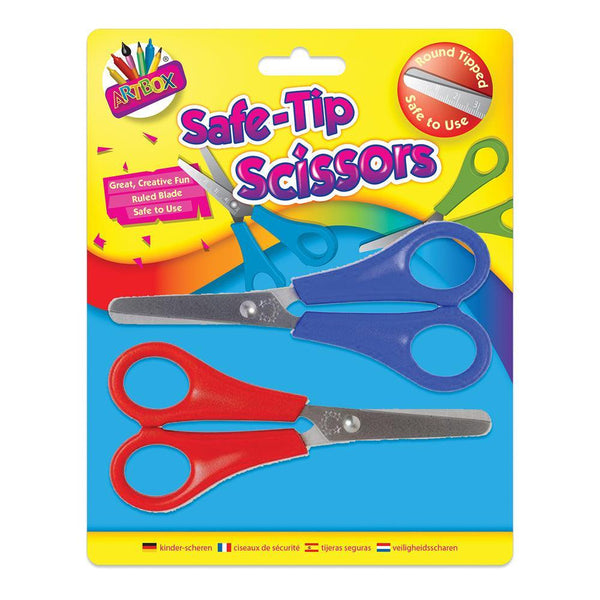 Artbox Safety Scissors With Ruled Blade | Pack of 2 - Choice Stores