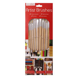 Just Stationery Artist Bristle Brushes | Pack of 12 - Choice Stores