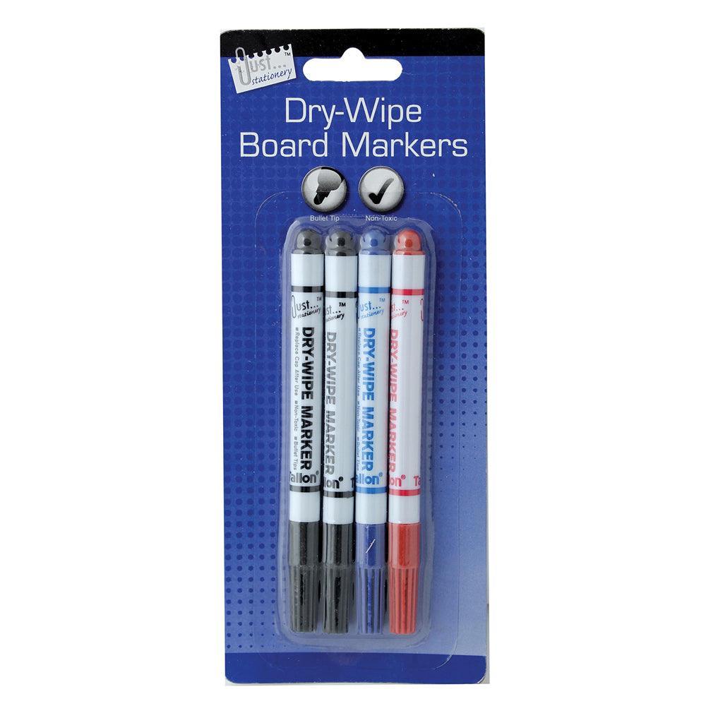 Just Stationery Assorted White Board Markers | Pack of 4 - Choice Stores