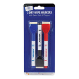 Just Stationery Magnetic Drywipes with Eraser Lids and Magnet | Pack of 3 - Choice Stores