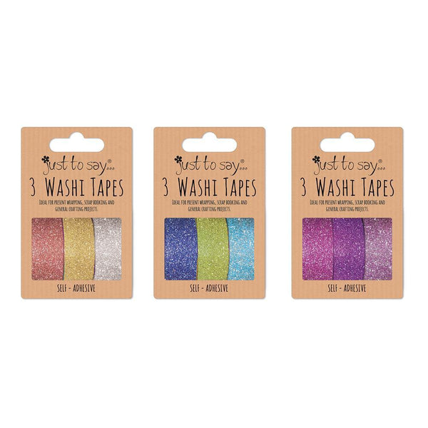 Just to Say Washi Tape 4 Assorted | Pack of 3 - Choice Stores