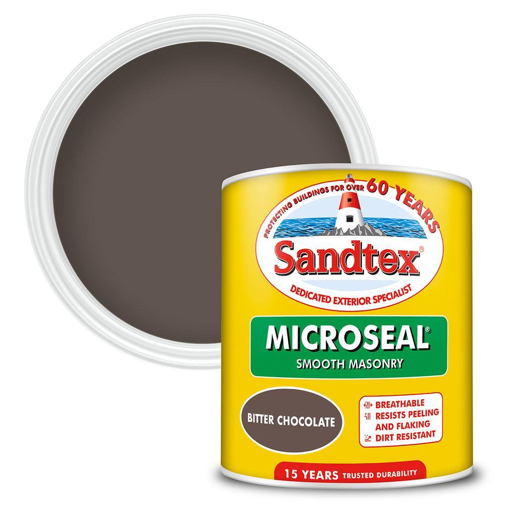 Sandtex Microseal Smooth Masonry Paint | Bitter Chocolate - Choice Stores