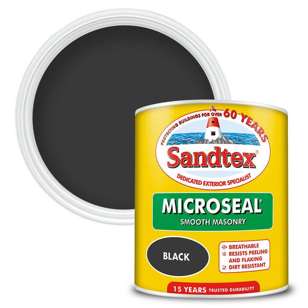 Sandtex Microseal Smooth Masonry Paint | Black - Choice Stores