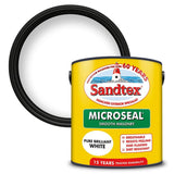 Sandtex Microseal Smooth Masonry Paint | Brilliant White - Choice Stores