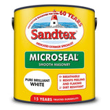 Sandtex Microseal Smooth Masonry Paint | Brilliant White - Choice Stores