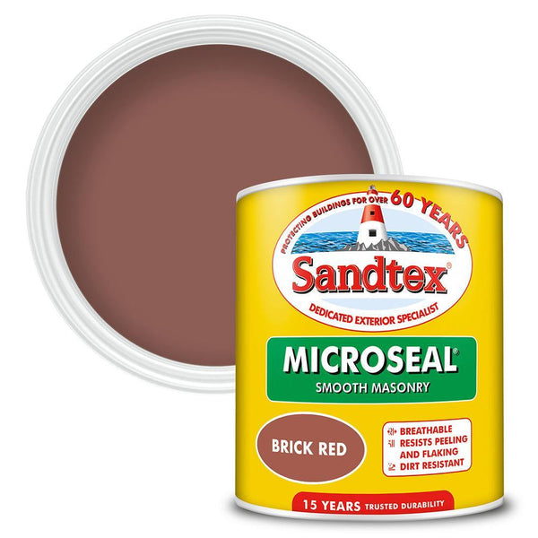 Sandtex Microseal Smooth Masonry Paint | Red Brick - Choice Stores