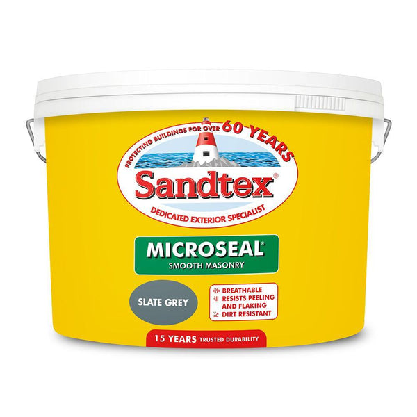 Sandtex Microseal Smooth Masonry Paint | Slate Grey - Choice Stores