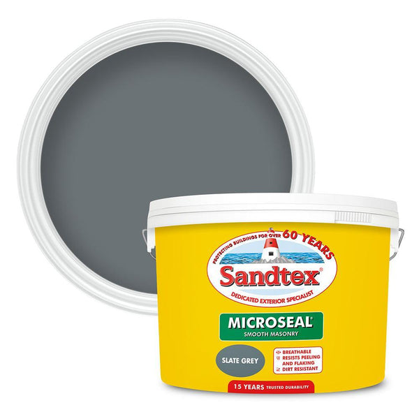 Sandtex Microseal Smooth Masonry Paint | Slate Grey - Choice Stores